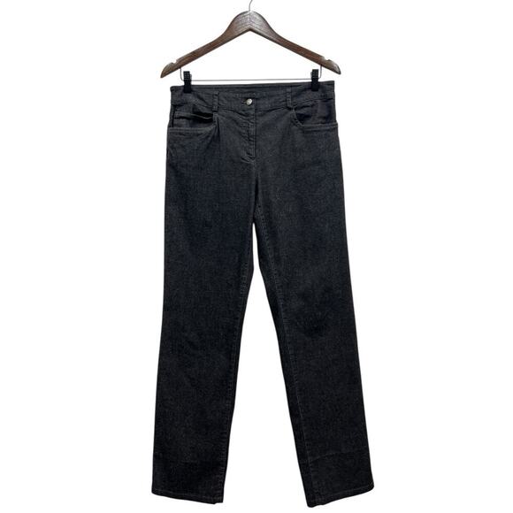 Eileen Fisher Mid Rise Straight Heather Black Full Length Pants size Small - Picture 1 of 7